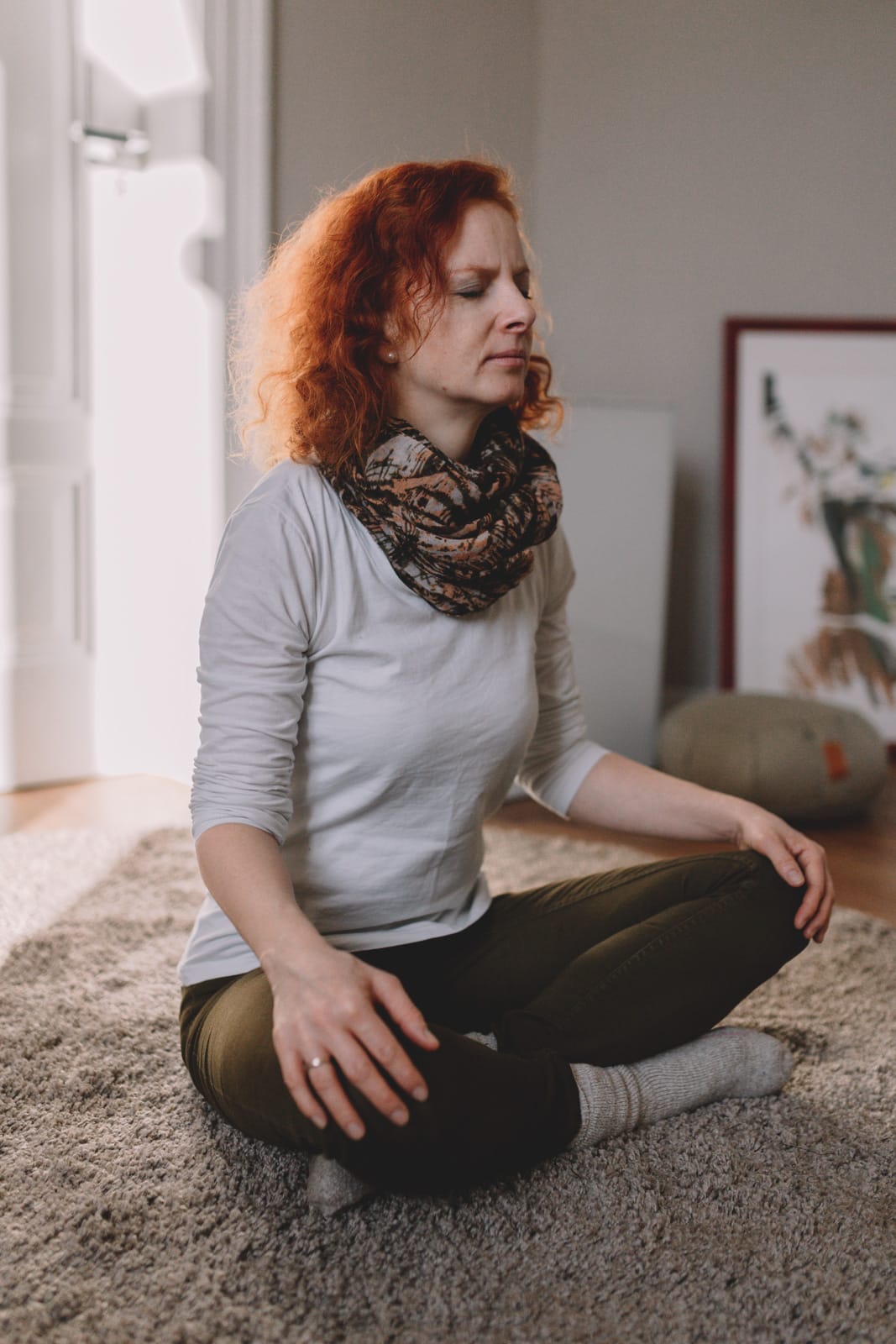 Businessfotos Doreen bei der Meditation