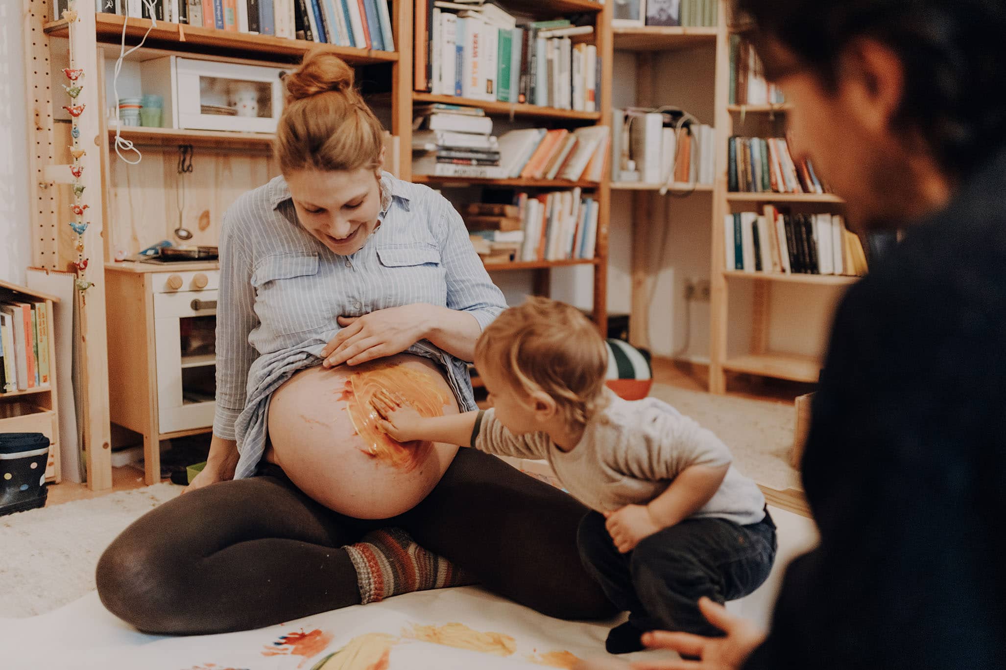 Schwangerschaftsfotos zu Hause in Leipzig 1